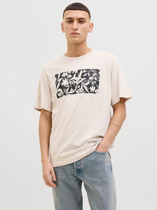 Zdjęcie produktu Jack & Jones Koszulka "Jeff" w kolorze kremowym rozmiar: XL