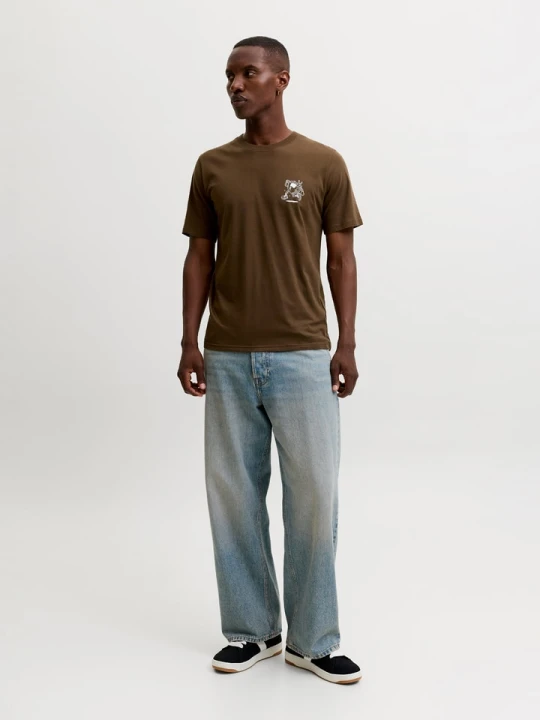 Zdjęcie produktu Jack & Jones Koszulka "Jjbrewy" w kolorze brązowym rozmiar: L