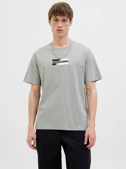 Zdjęcie produktu Jack & Jones Koszulka "Jjcorp" w kolorze szarym rozmiar: L