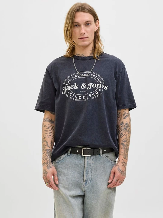 Zdjęcie produktu Jack & Jones Koszulka "Jjedover" w kolorze granatowym rozmiar: M