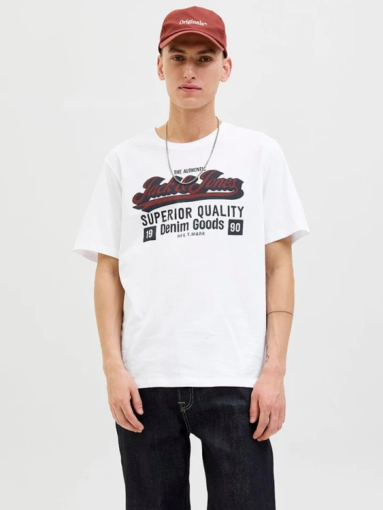 Zdjęcie produktu Jack & Jones Koszulka "Jjelogo" w kolorze białym rozmiar: M