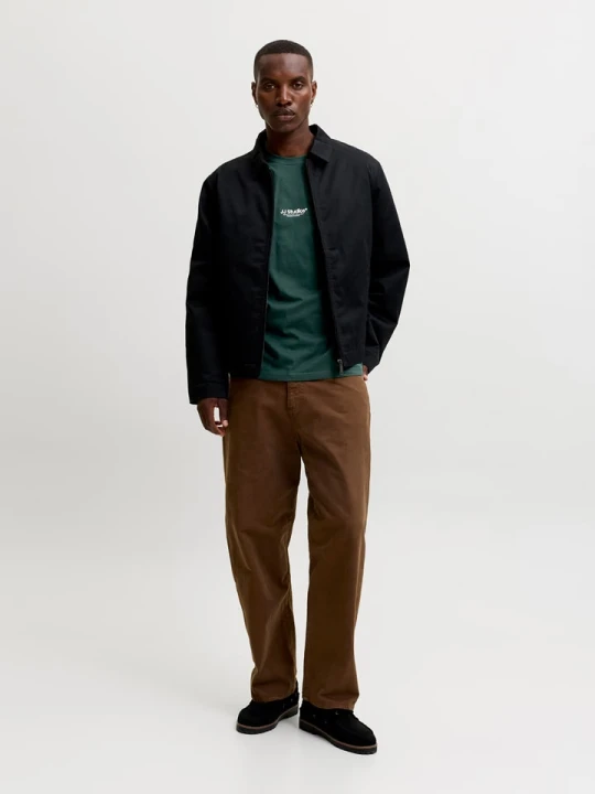 Zdjęcie produktu Jack & Jones Koszulka "Jjesoho" w kolorze ciemnozielonym rozmiar: XL