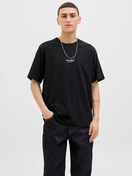 Zdjęcie produktu Jack & Jones Koszulka "Jjesoho" w kolorze czarnym rozmiar: S