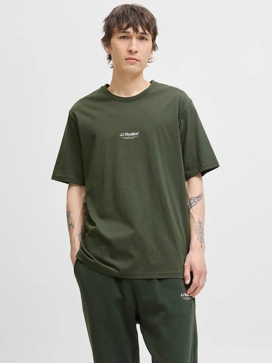 Zdjęcie produktu Jack & Jones Koszulka "Jjesoho" w kolorze khaki rozmiar: L