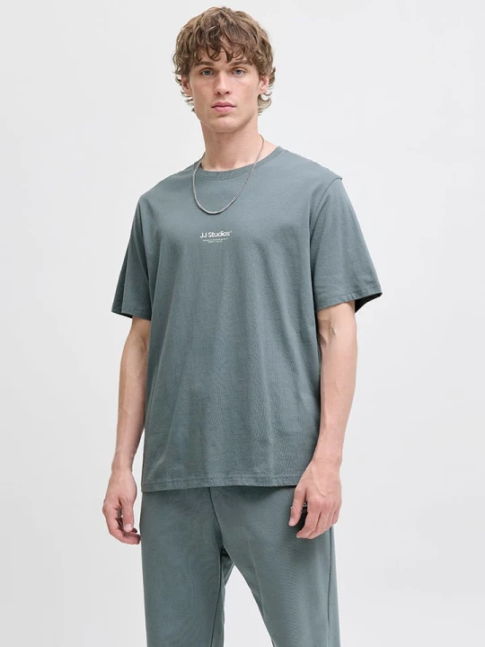 Zdjęcie produktu Jack & Jones Koszulka "Jjesoho" w kolorze szarym rozmiar: XXL