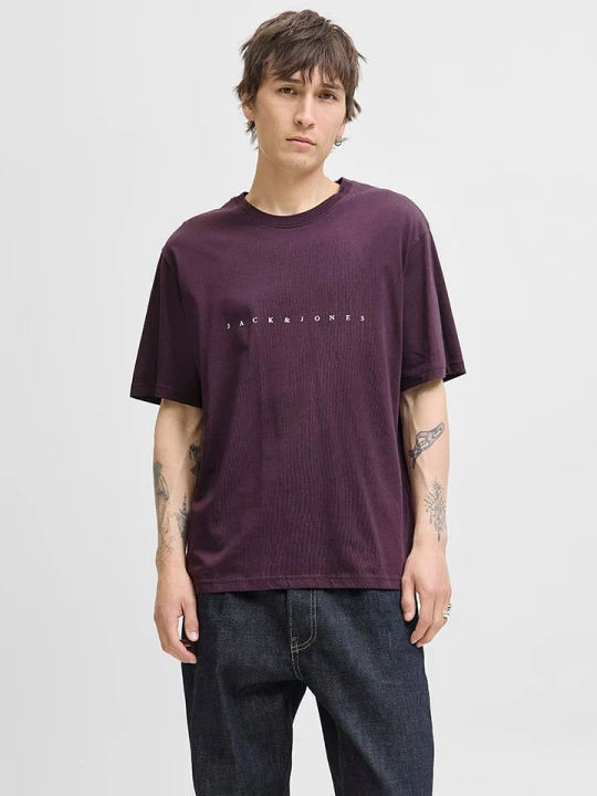 Zdjęcie produktu Jack & Jones Koszulka "Jjestar" w kolorze fioletowym rozmiar: XL