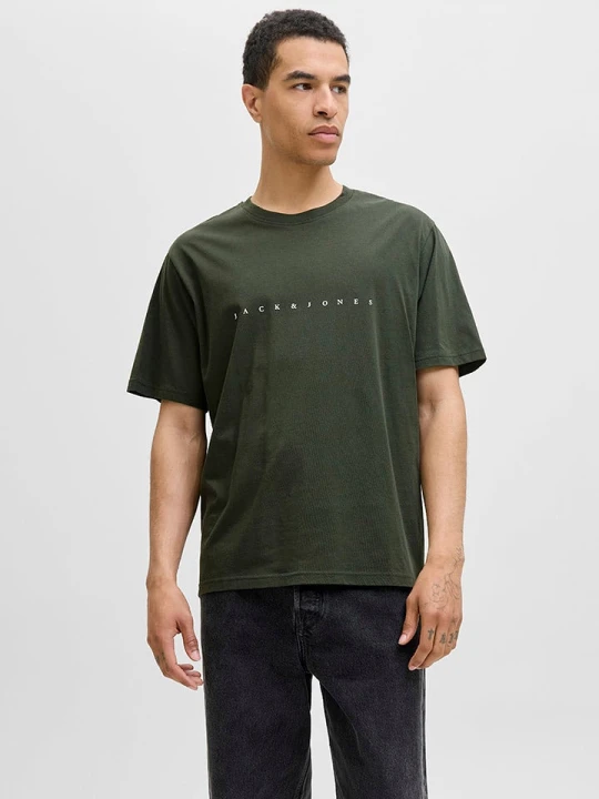 Zdjęcie produktu Jack & Jones Koszulka "Jjestar" w kolorze khaki rozmiar: XL