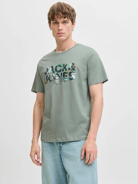 Zdjęcie produktu Jack & Jones Koszulka "Jjgeplas" w kolorze zielonym rozmiar: M