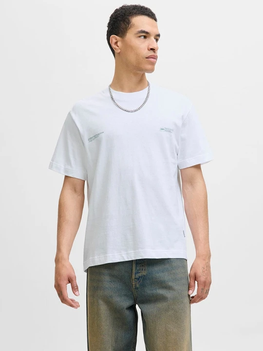 Zdjęcie produktu Jack & Jones Koszulka "Jorbillyburg Photo" w kolorze białym rozmiar: L