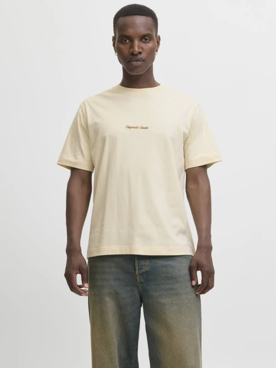 Zdjęcie produktu Jack & Jones Koszulka - JORNorrebro Mężczyźni Bawełna beżowy