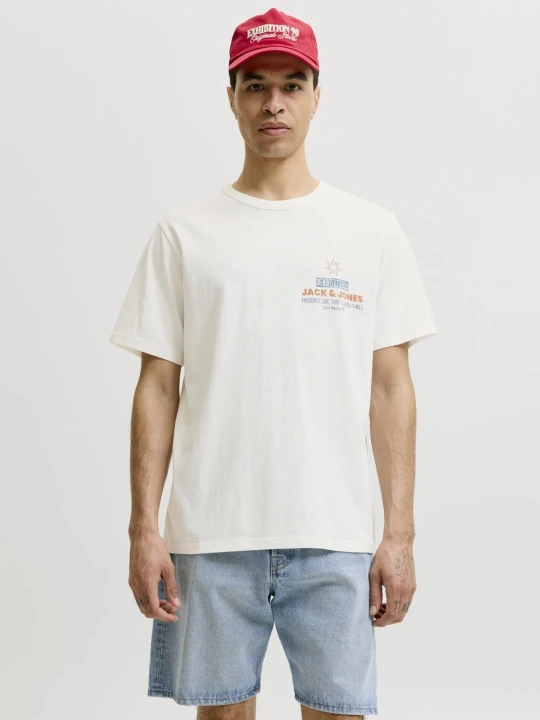 Zdjęcie produktu Jack & Jones Koszulka Mężczyźni Bawełna (100%) biały