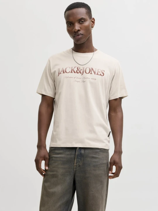 Zdjęcie produktu Jack & Jones Koszulka Mężczyźni Bawełna brązowy