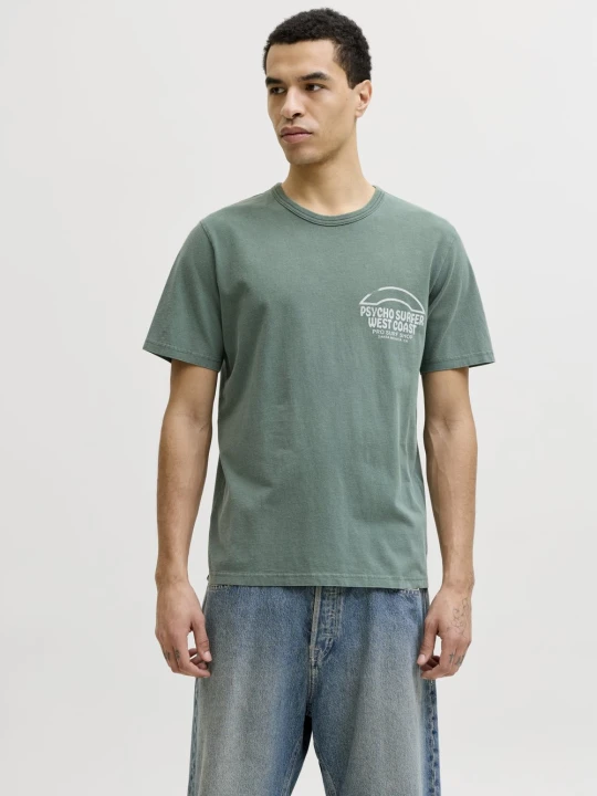 Zdjęcie produktu Jack & Jones Koszulka Mężczyźni Bawełna (100%) zielony