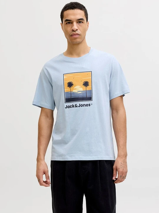 Zdjęcie produktu Jack & Jones Koszulka "Perry" w kolorze błękitnym rozmiar: XL