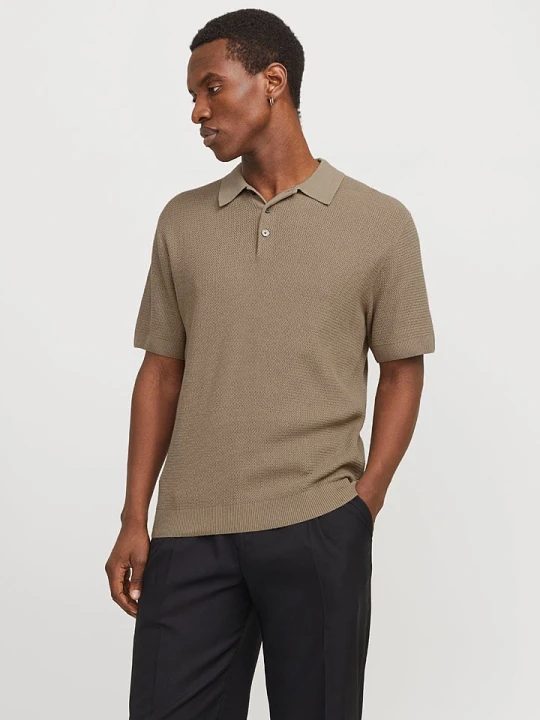 Zdjęcie produktu Jack & Jones Koszulka polo "Cooper" w kolorze jasnobrązowym rozmiar: S