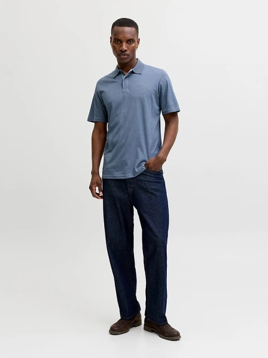 Zdjęcie produktu Jack & Jones Koszulka polo "Crodney" w kolorze niebieskim rozmiar: L
