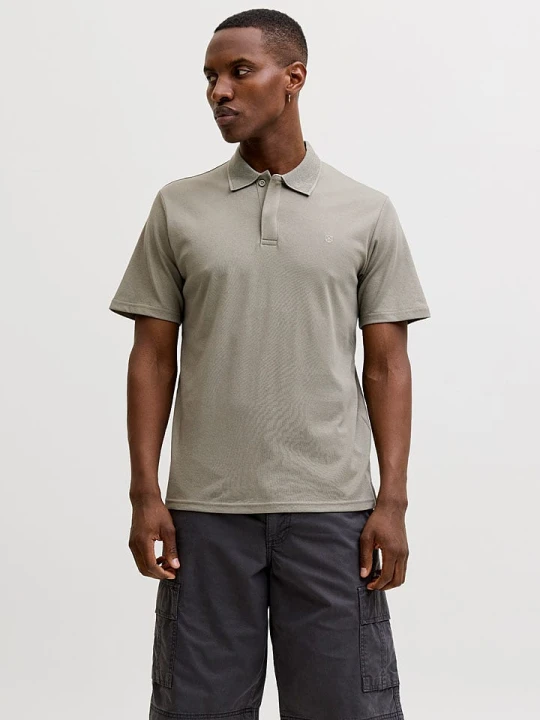 Zdjęcie produktu Jack & Jones Koszulka polo "Crodney" w kolorze szarym rozmiar: L