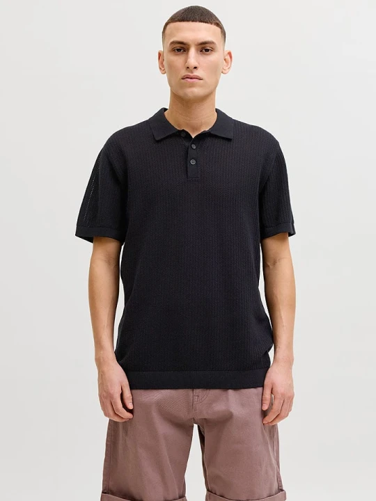 Zdjęcie produktu Jack & Jones Koszulka polo "Jess" w kolorze czarnym rozmiar: L