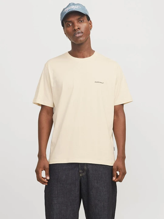 Zdjęcie produktu Jack & Jones Koszulka "Split" w kolorze beżowym rozmiar: L