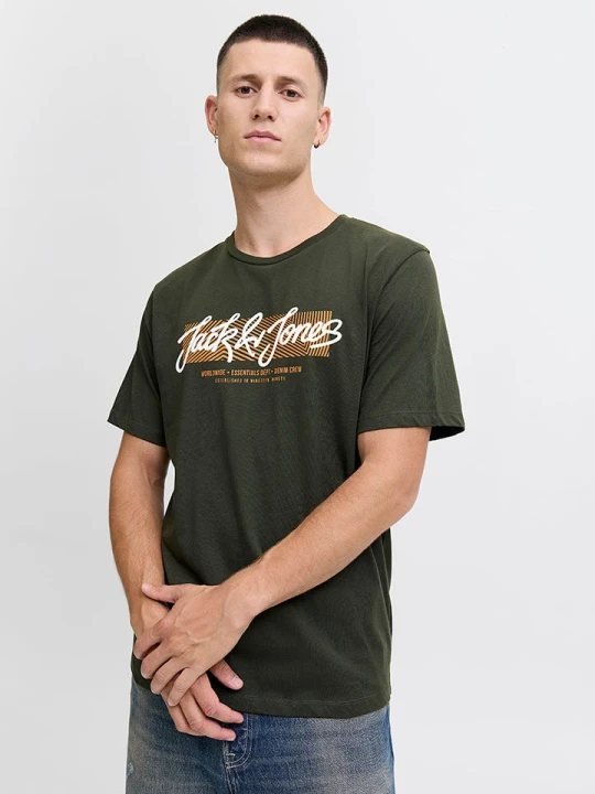 Zdjęcie produktu Jack & Jones Koszulka "Urban" w kolorze khaki rozmiar: M