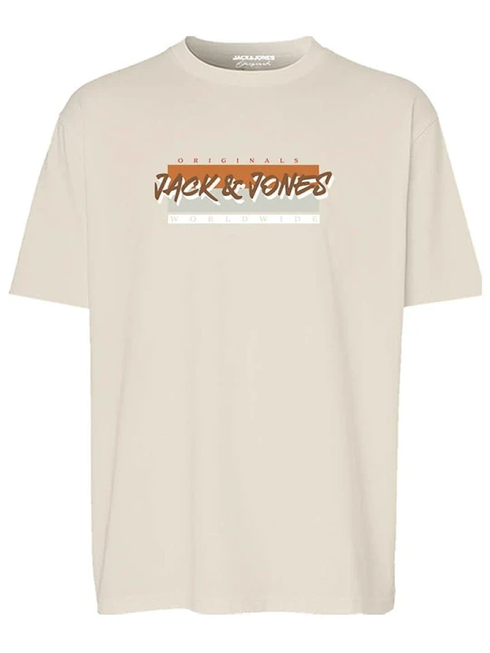 Zdjęcie produktu Jack & Jones Koszulka w kolorze beżowym rozmiar: L