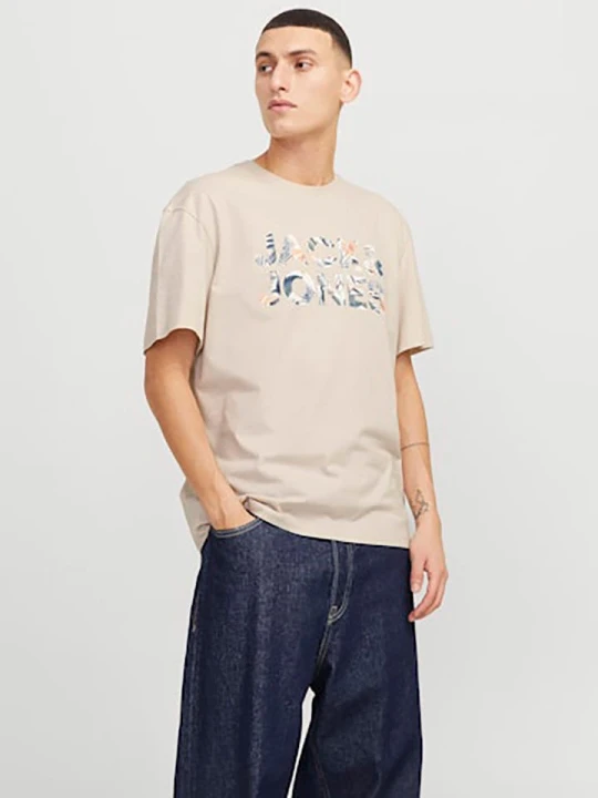 Zdjęcie produktu Jack & Jones Koszulka w kolorze beżowym rozmiar: S