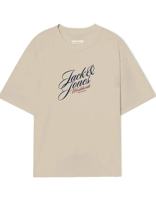 Zdjęcie produktu Jack & Jones Koszulka w kolorze beżowym rozmiar: S