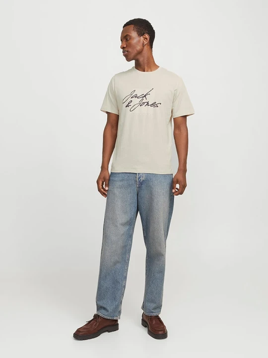 Zdjęcie produktu Jack & Jones Koszulka w kolorze beżowym rozmiar: M