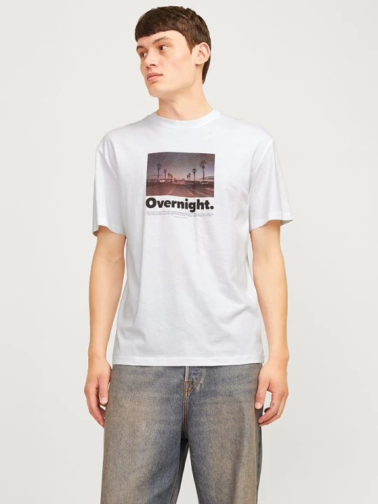Zdjęcie produktu Jack & Jones Koszulka w kolorze białym rozmiar: M