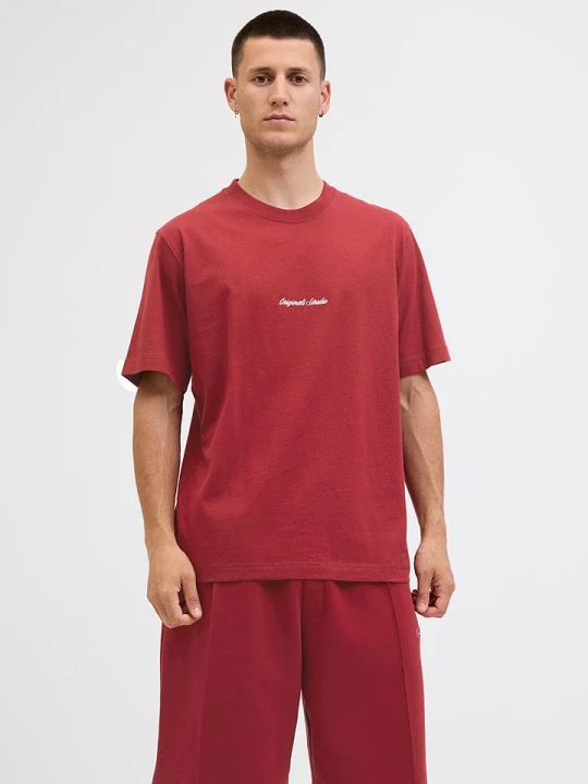 Zdjęcie produktu Jack & Jones Koszulka w kolorze czerwonym rozmiar: M