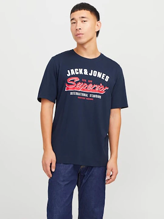 Zdjęcie produktu Jack & Jones Koszulka w kolorze granatowym rozmiar: L
