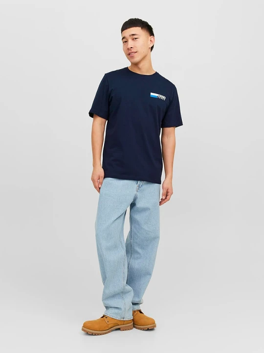 Zdjęcie produktu Jack & Jones Koszulka w kolorze granatowym rozmiar: L