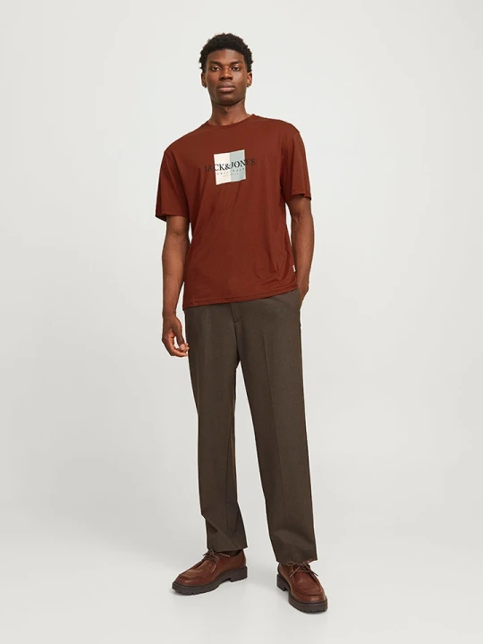 Zdjęcie produktu Jack & Jones Koszulka w kolorze jasnobrązowym rozmiar: M
