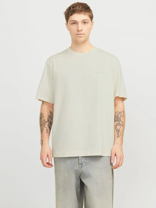 Zdjęcie produktu Jack & Jones Koszulka w kolorze kremowym rozmiar: M