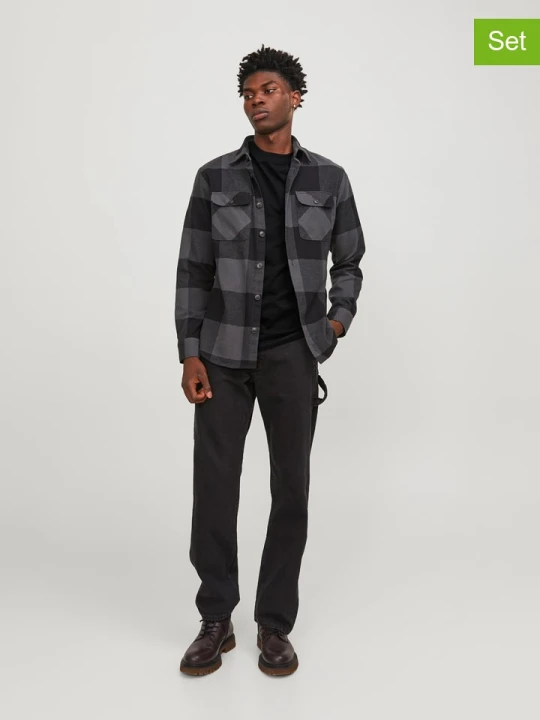 Zdjęcie produktu Jack & Jones Koszulki (2 szt.) "Jjebradley" w kolorze czarnym rozmiar: XL