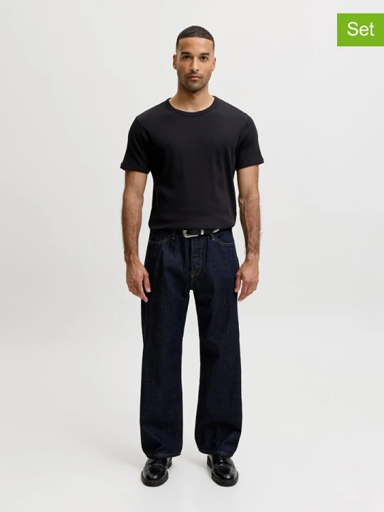 Zdjęcie produktu Jack & Jones Koszulki (2 szt.) "Jjeorganic" w kolorze czarnym rozmiar: XXL
