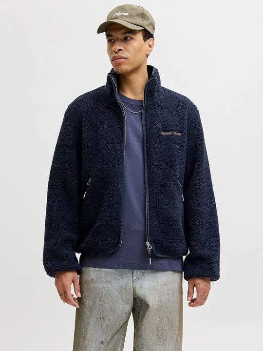 Zdjęcie produktu Jack & Jones Kurta polarowa "Rnorrebro" w kolorze granatowym rozmiar: M