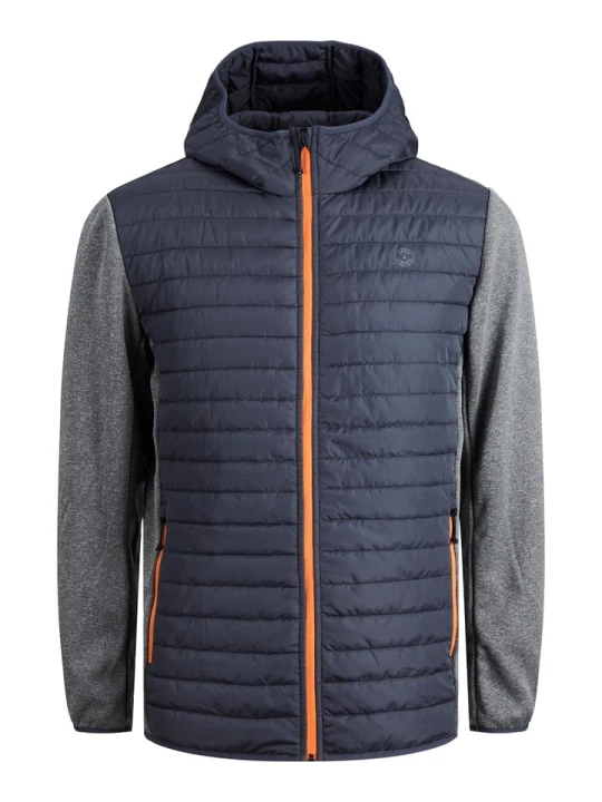 Zdjęcie produktu Jack & Jones Kurtka pikowana "Emulti" w kolorze granatowo-szarym rozmiar: M