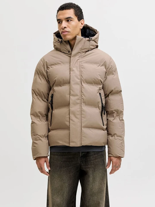 Zdjęcie produktu Jack & Jones Kurtka pikowana w kolorze beżowo-szarym rozmiar: L