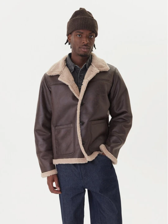 Zdjęcie produktu Jack & Jones Kurtka z imitacji skóry Cambridge 12282946 Brązowy Regular Fit