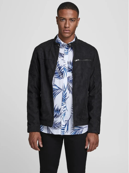 Zdjęcie produktu Jack & Jones Kurtka z imitacji skóry Rocky 12147218 Czarny Regular Fit