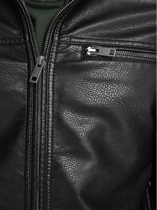 Zdjęcie produktu Jack & Jones Kurtka z imitacji skóry Rocky 12147218 Czarny Regular Fit