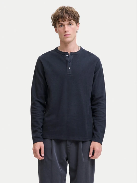 Zdjęcie produktu Jack & Jones Longsleeve Blutyrell 12266583 Granatowy Regular Fit