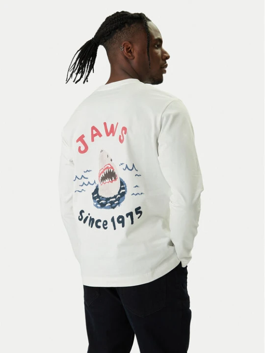 Zdjęcie produktu Jack & Jones Longsleeve Jaws 12286615 Biały Relaxed Fit