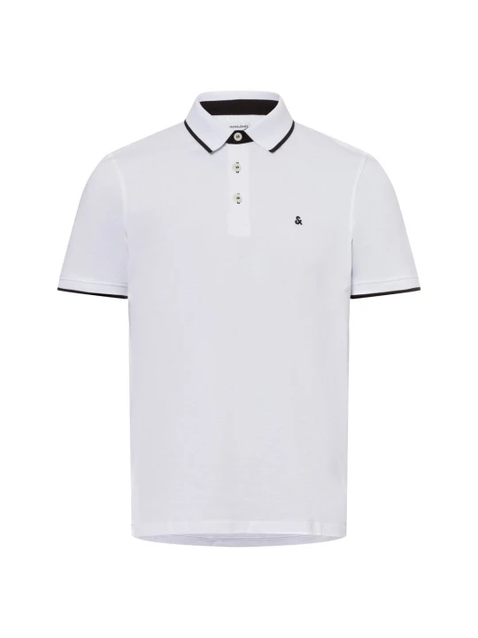 Zdjęcie produktu Jack & Jones koszulka polo Mężczyźni Bawełna biały