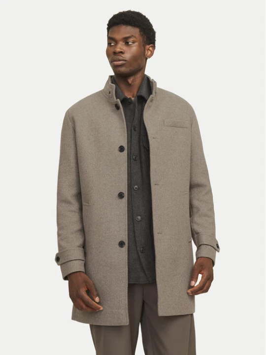 Zdjęcie produktu Jack & Jones Płaszcz wełniany Melton 12258672 Beżowy Regular Fit