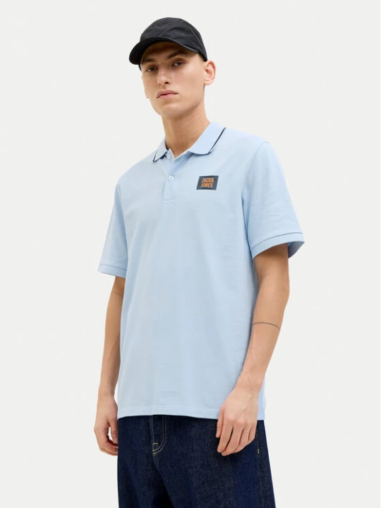 Zdjęcie produktu Jack & Jones Polo Hudson 12269238 Błękitny Regular Fit Niebieski jasny
