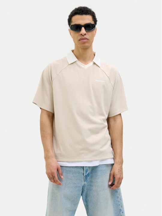 Zdjęcie produktu Jack & Jones Polo Lido 12276758 Beżowy Loose Fit