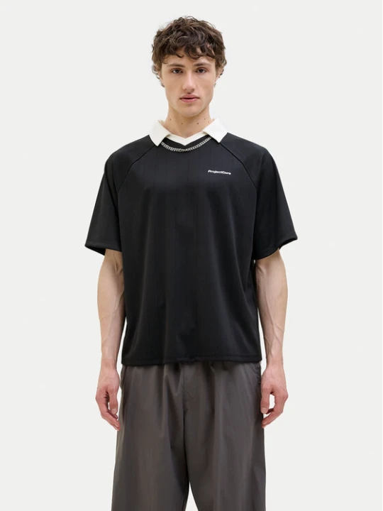 Zdjęcie produktu Jack & Jones Polo Lido 12276758 Czarny Loose Fit