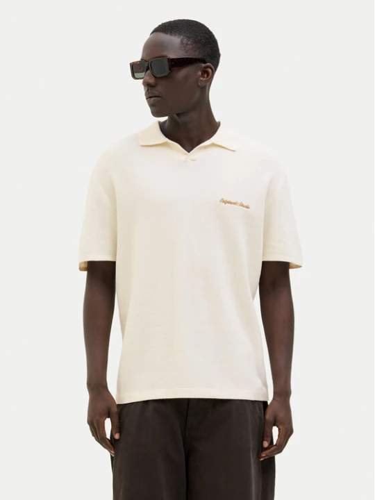 Zdjęcie produktu Jack & Jones Polo Norrebro 12297926 Écru Relaxed Fit Kremowy